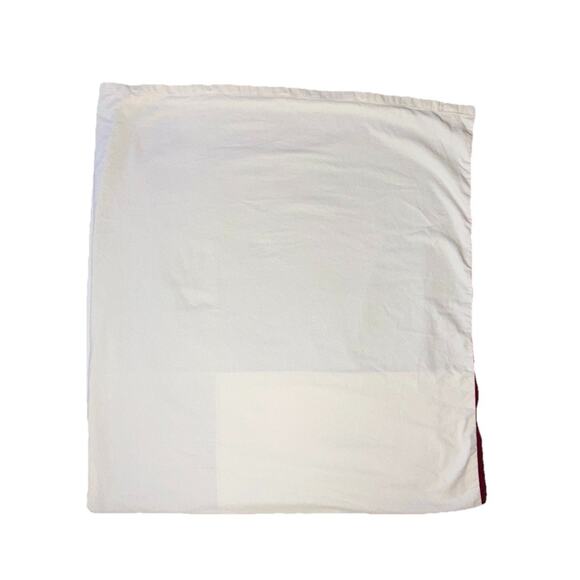 Lacoste Full / Queen Size Luxury Duvet Cover Heavy Cotton Red Maroon White - Picture 7 of 13